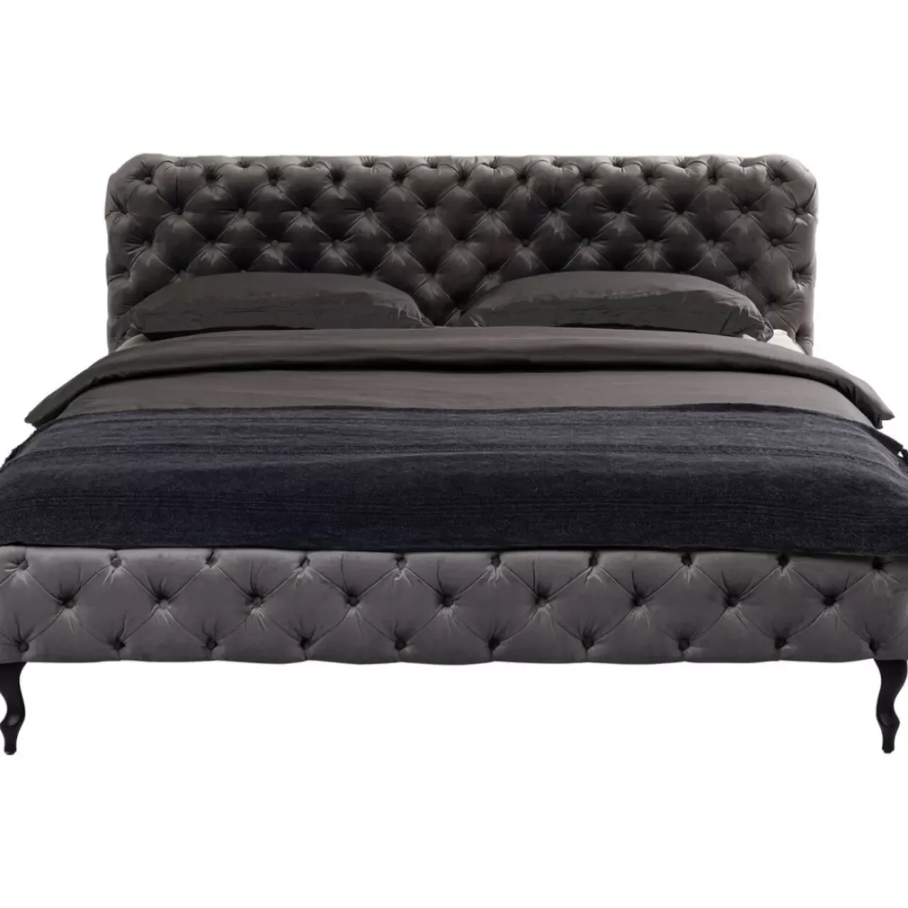 Betten|KARE Design Bett Desire Velvet Silbergrau 200X200Cm