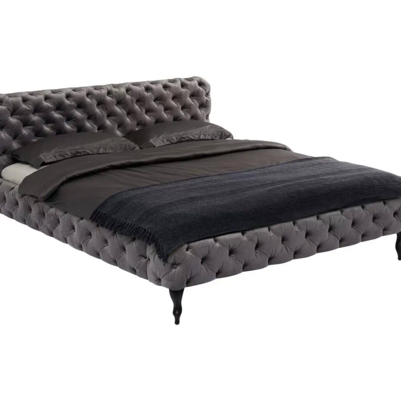 Betten|KARE Design Bett Desire Velvet Silbergrau 200X200Cm