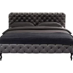 Betten|KARE Design Bett Desire Velvet Silbergrau 180X200 Cm