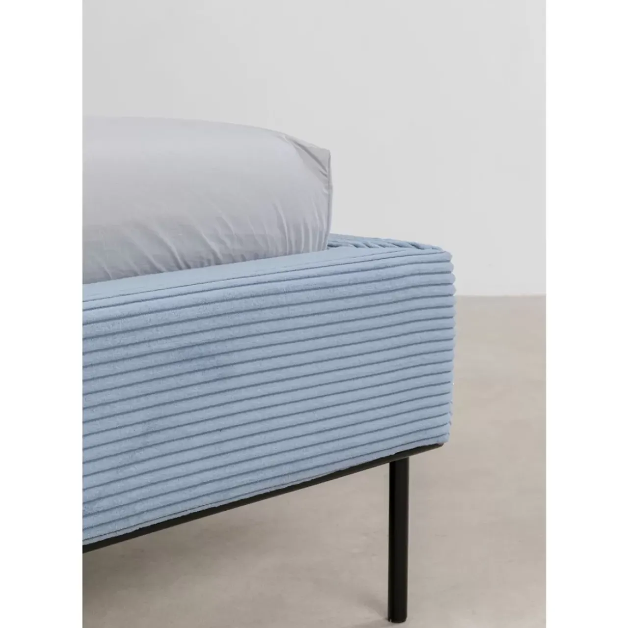 Betten|KARE Design Bett East Side Cord Blau 180X200Cm