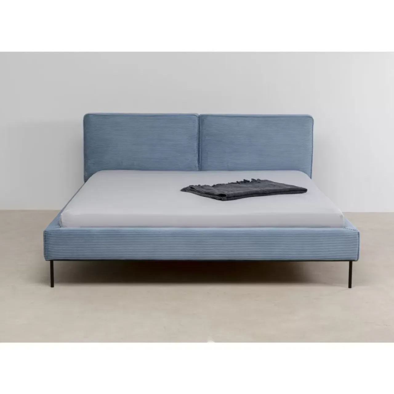 Betten|KARE Design Bett East Side Cord Blau 180X200Cm