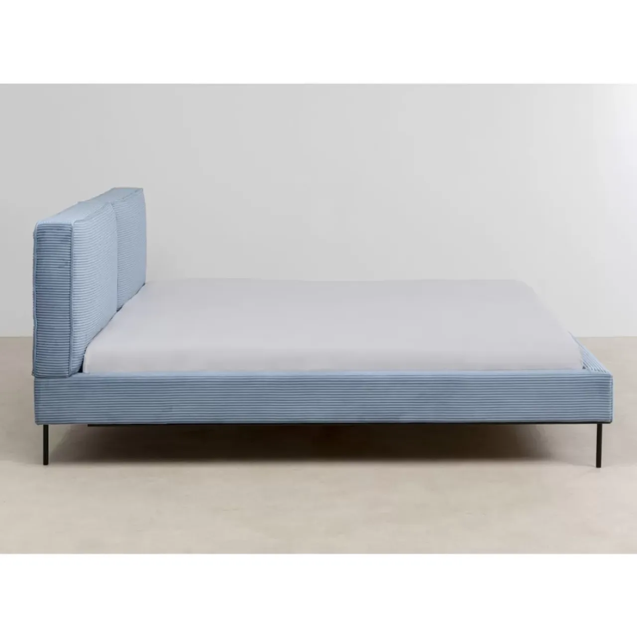 Betten|KARE Design Bett East Side Cord Blau 180X200Cm