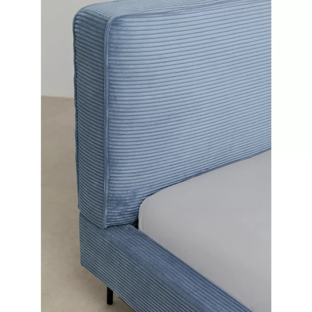 Betten|KARE Design Bett East Side Cord Blau 160X200Cm
