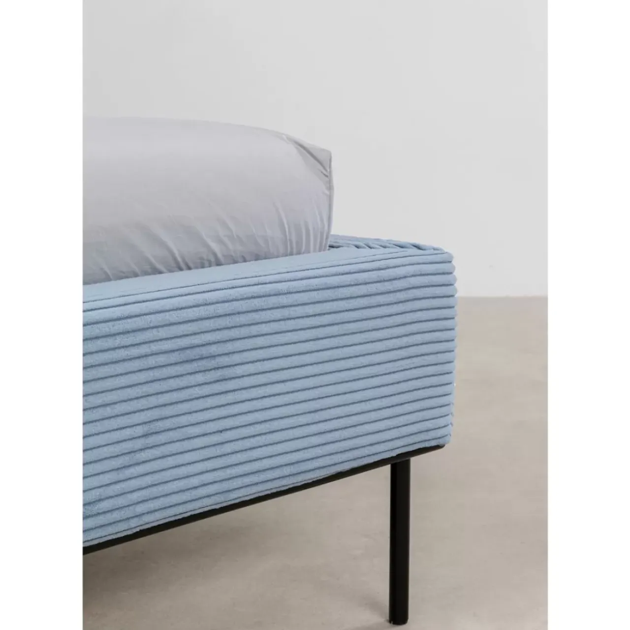 Betten|KARE Design Bett East Side Cord Blau 160X200Cm
