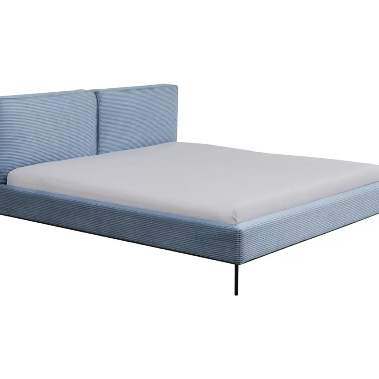 Betten|KARE Design Bett East Side Cord Blau 160X200Cm