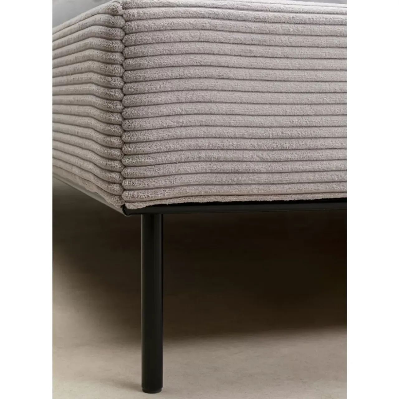Betten|KARE Design Bett East Side Cord Grau 160X200Cm