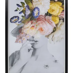 Bilder|KARE Design Bild Frame Flower Lady Pastell 152X117