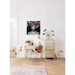 Bilder|KARE Design Bild Glas Flower Art Lady 80X80Cm