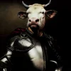 Bilder|KARE Design Bild Glas Knight Cow 120X120