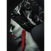 Bilder|KARE Design Bild Glas Lady Red Earring 80X120