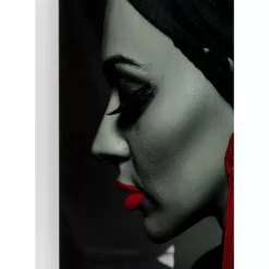 Bilder|KARE Design Bild Glas Lady Red Earring 80X120