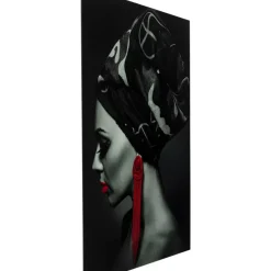 Bilder|KARE Design Bild Glas Lady Red Earring 80X120