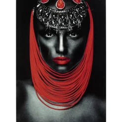 Bilder|KARE Design Bild Glas Lady Red Lips 80X120