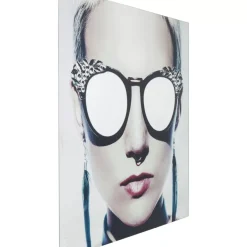 Bilder|KARE Design Bild Glas Metallic Girlie 120X120Cm