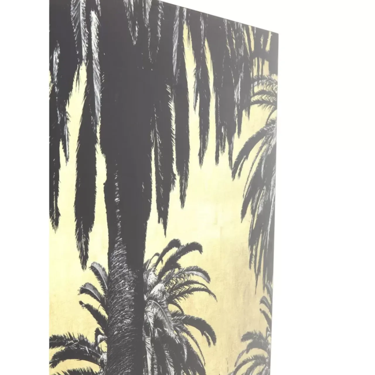 Bilder|KARE Design Bild Glas Metallic Palms 180X120Cm