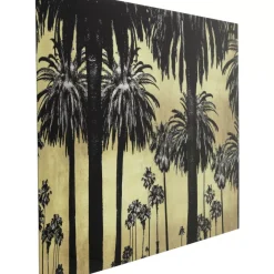 Bilder|KARE Design Bild Glas Metallic Palms 180X120Cm
