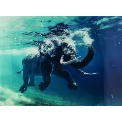 Bilder|KARE Design Bild Glas Swimming Elephant 180X120Cm