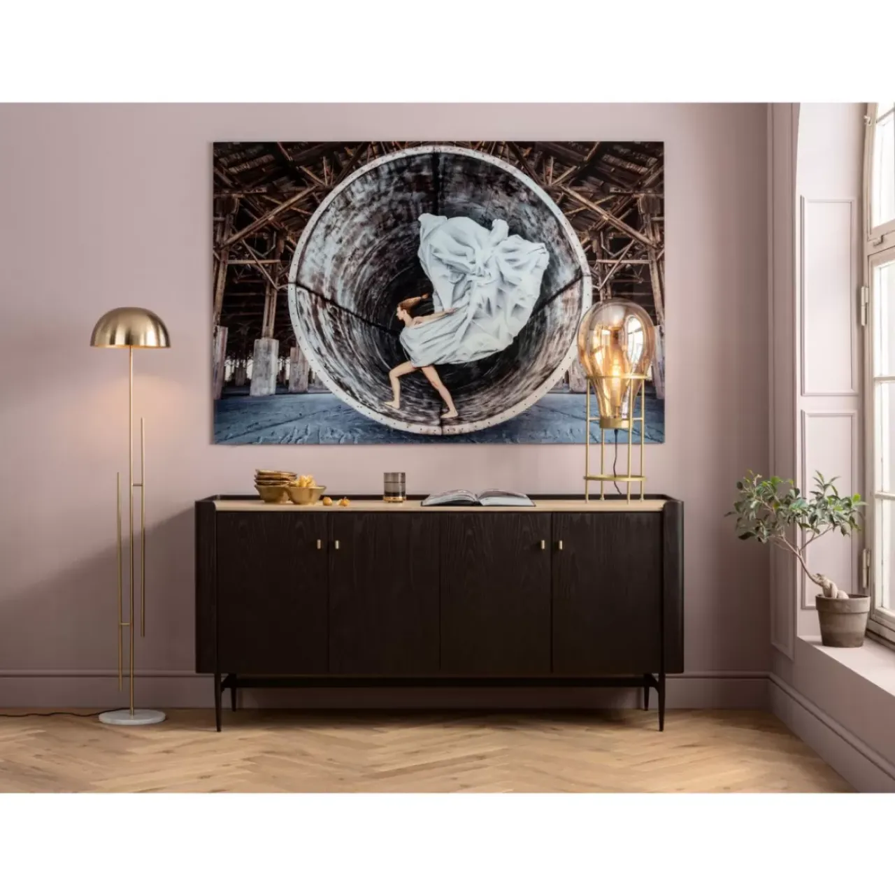 Bilder|KARE Design Bild Glas Time Traveller 120X180