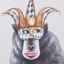 Bilder|KARE Design Bild Touched Carnival Monkey 70X70Cm