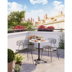 Outdoormöbel|KARE Design Bistrotisch Kaffeehaus Rund Weiss O60