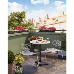 Outdoormöbel|KARE Design Bistrotisch Kaffeehaus Rund Weiss O60