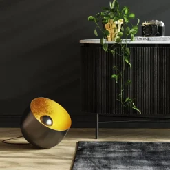 Steh & Bodenleuchten|KARE Design Bodenleuchte Apollon Smooth Schwarz O35Cm