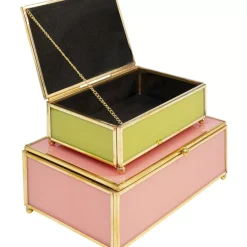 Aufbewahrung & Ordnung|KARE Design Box Neomi Grun Pink (2/Set)