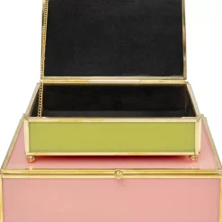 Aufbewahrung & Ordnung|KARE Design Box Neomi Grun Pink (2/Set)
