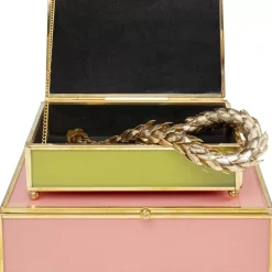 Aufbewahrung & Ordnung|KARE Design Box Neomi Grun Pink (2/Set)