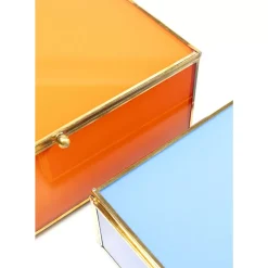 Aufbewahrung & Ordnung|KARE Design Box Neomi Orange Blau (2/Set)