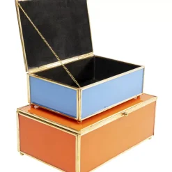 Aufbewahrung & Ordnung|KARE Design Box Neomi Orange Blau (2/Set)