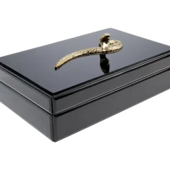 Aufbewahrung & Ordnung|KARE Design Box Snake Bite Schwarz 28X7Cm