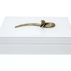 Aufbewahrung & Ordnung|KARE Design Box Snake Bite Weis 28X7Cm