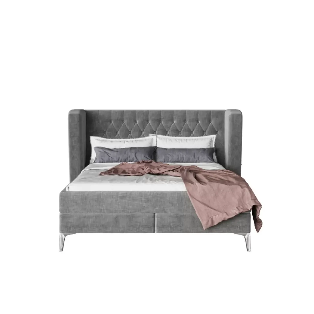 Betten|KARE Design Boxspringbett Benito Moon Grau 180X200Cm