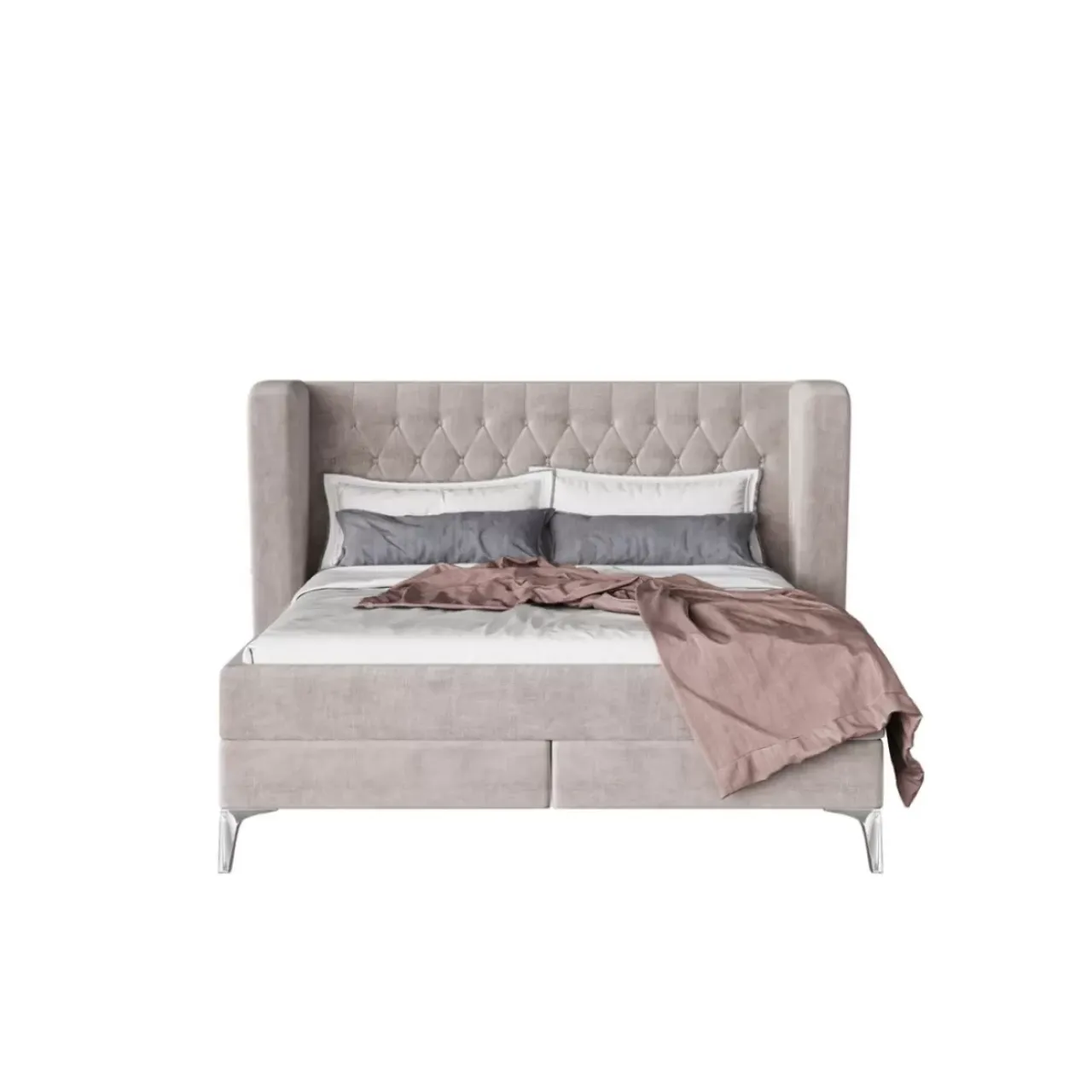 Betten|KARE Design Boxspringbett Benito Moon Creme 160X200Cm