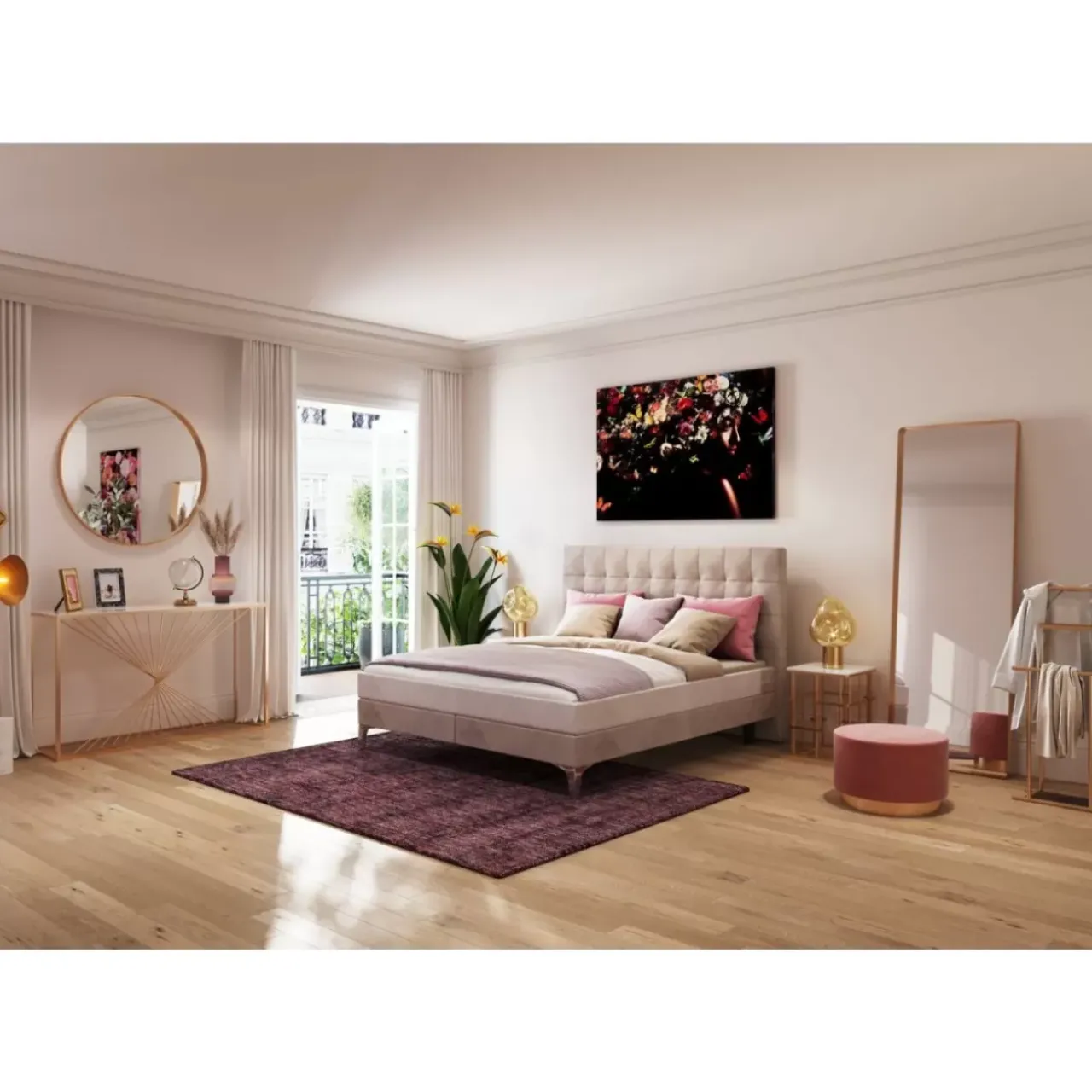 Betten|KARE Design Boxspringbett Benito Star Creme 160X200Cm