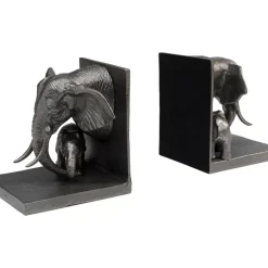 Deko & Geschenkartikel|KARE Design Buchstutze Elephant Family (2/Set)