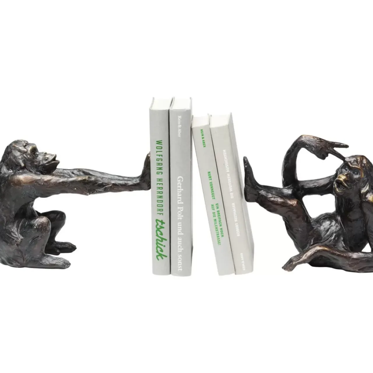 Deko & Geschenkartikel|KARE Design Buchstutze Monkey (2/Set)
