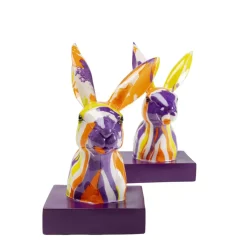 Deko & Geschenkartikel|KARE Design Buchstutze Rabbit Holi (2/Set)
