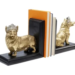 Deko & Geschenkartikel|KARE Design Buchstutze Royal Standing Corgi (2/Set)