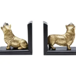 Deko & Geschenkartikel|KARE Design Buchstutze Royal Standing Corgi (2/Set)