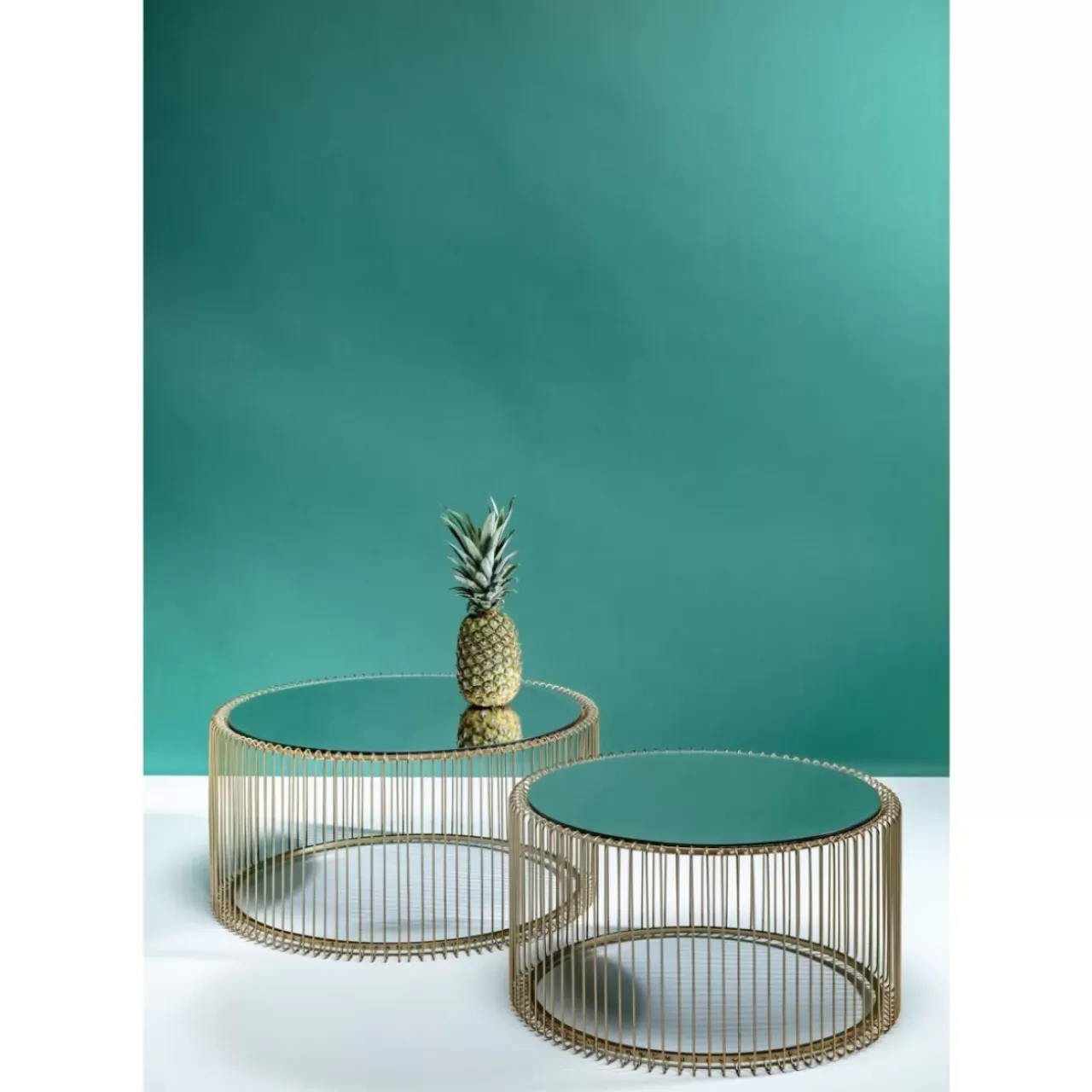 Tische|KARE Design Couchtisch Wire Messing (2/Set)