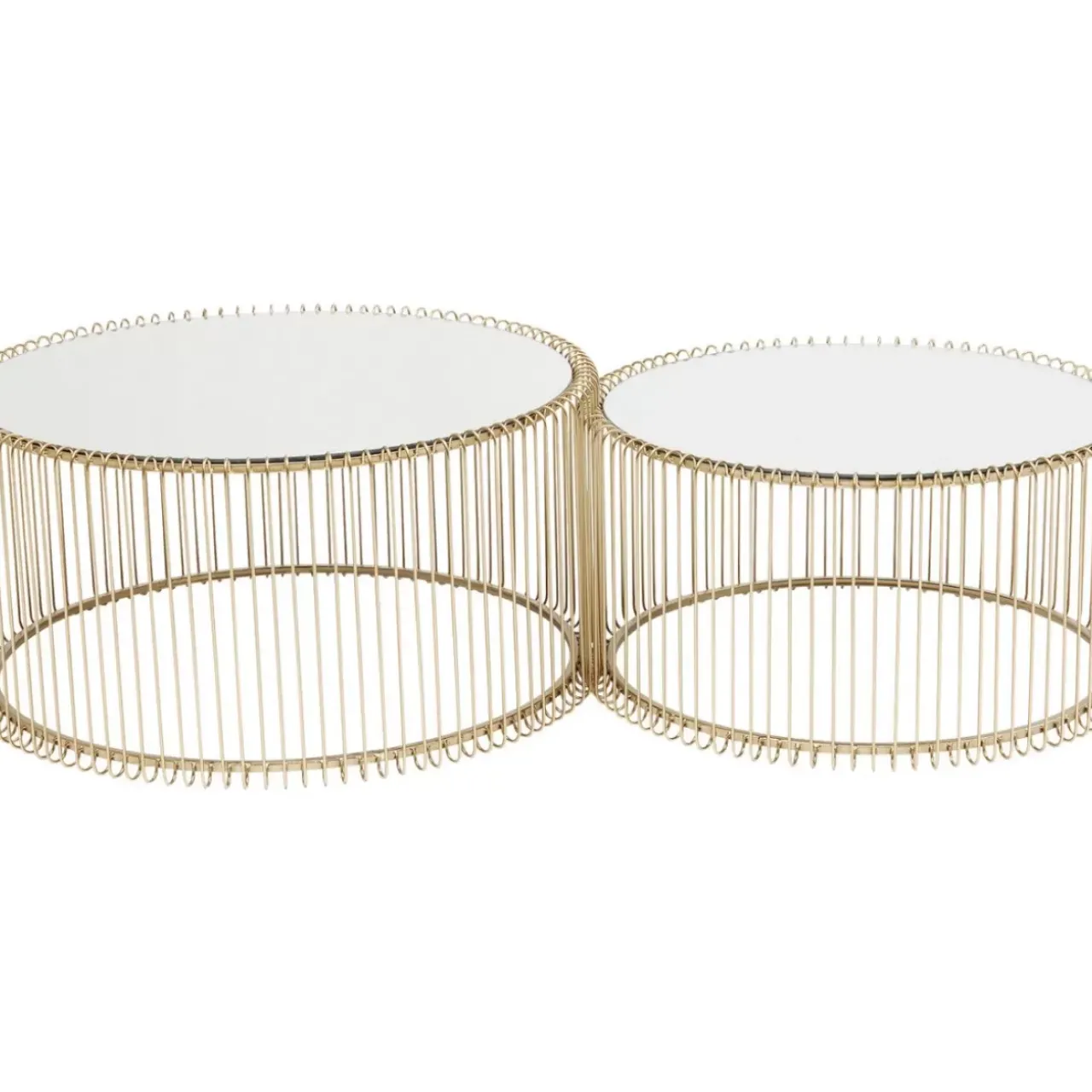 Tische|KARE Design Couchtisch Wire Messing (2/Set)