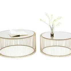Tische|KARE Design Couchtisch Wire Messing (2/Set)