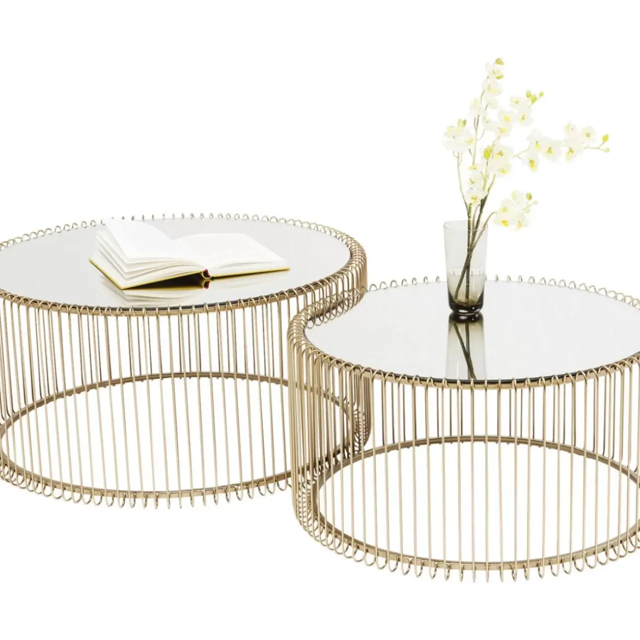 Tische|KARE Design Couchtisch Wire Messing (2/Set)
