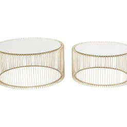 Tische|KARE Design Couchtisch Wire Messing (2/Set)