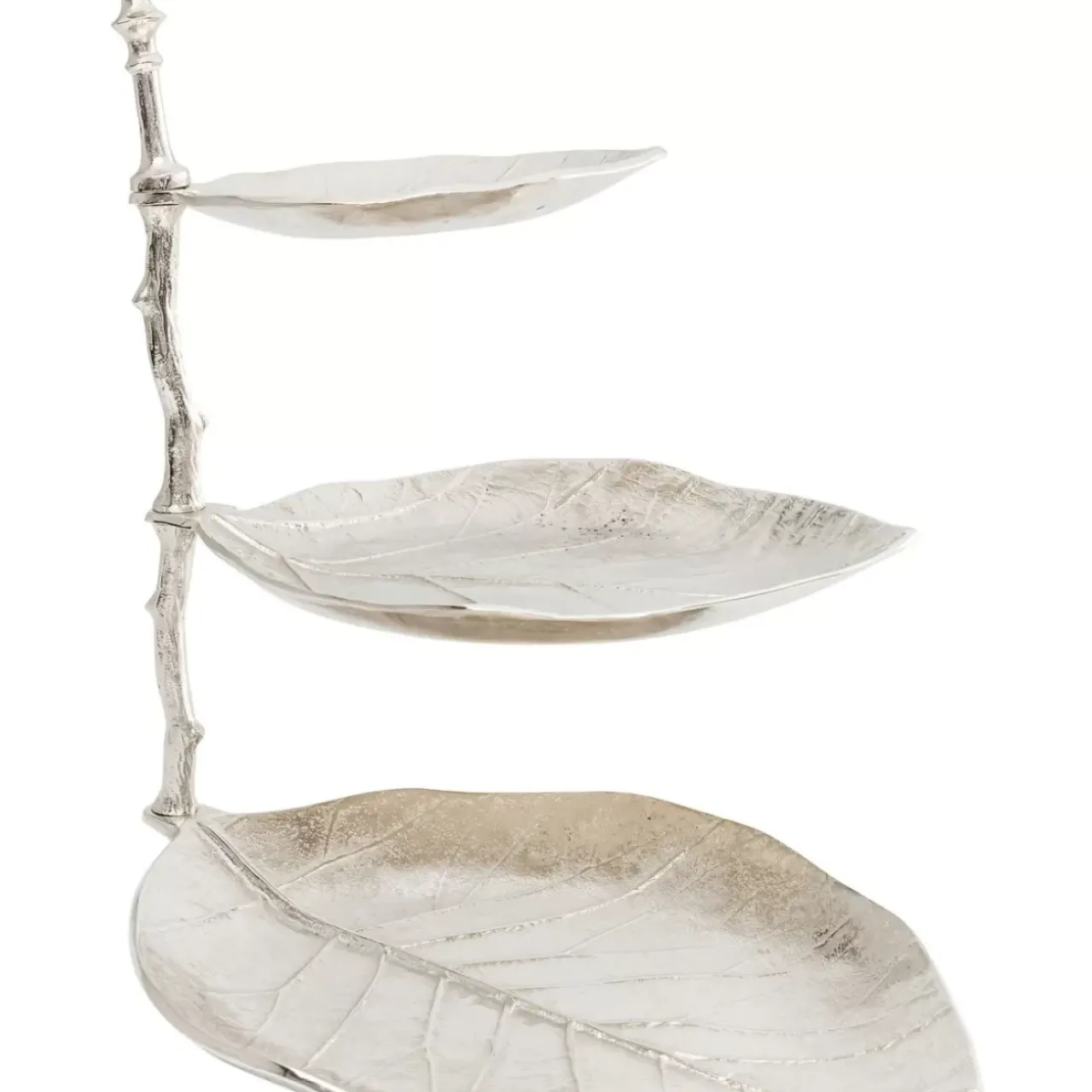 Geschirr & Tischaccessoires|KARE Design Deko Etagere Leaf Silber