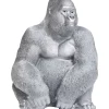 Deko & Geschenkartikel|KARE Design Deko Figur Monkey Gorilla Side Xl Silber Matt
