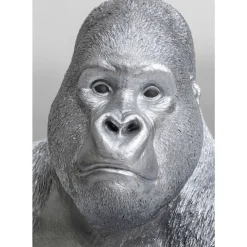 Deko & Geschenkartikel|KARE Design Deko Figur Monkey Gorilla Side Xl Silber Matt