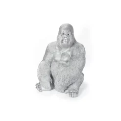 Deko & Geschenkartikel|KARE Design Deko Figur Monkey Gorilla Side Xl Silber Matt